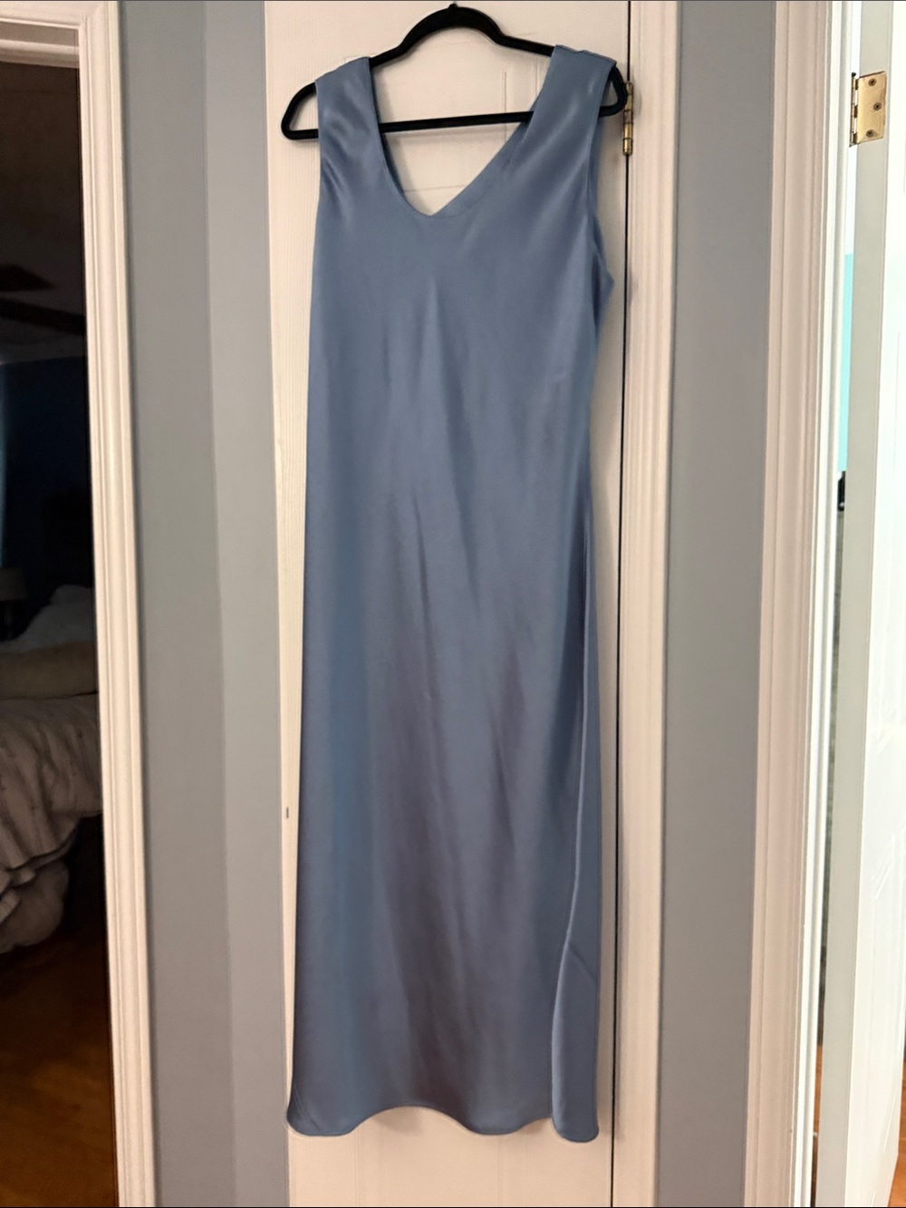 White House Black Market Light Blue Maxi Slip Dress